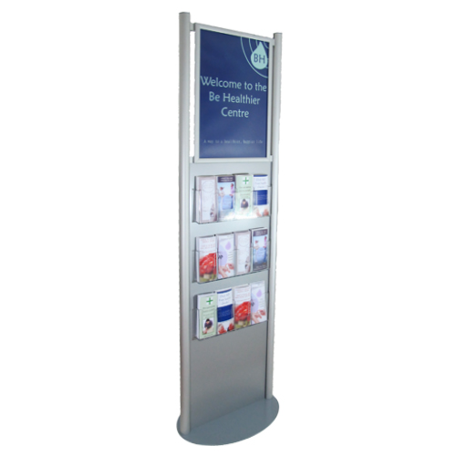 Health centre brochure stand for poster and leaflets